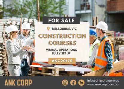 Fully set up, minimally operating construction college in VIC for sale.