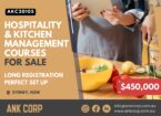 CRICOS, Long Registration, Perfect Set Up, Hospitality and Kitchen Management Courses for Sale in NSW - AKC20105
 - CRICOS, Long Registration, Perfect Set Up, Hospitality and Kitchen Management Courses for Sale in NSW - AKC20105
